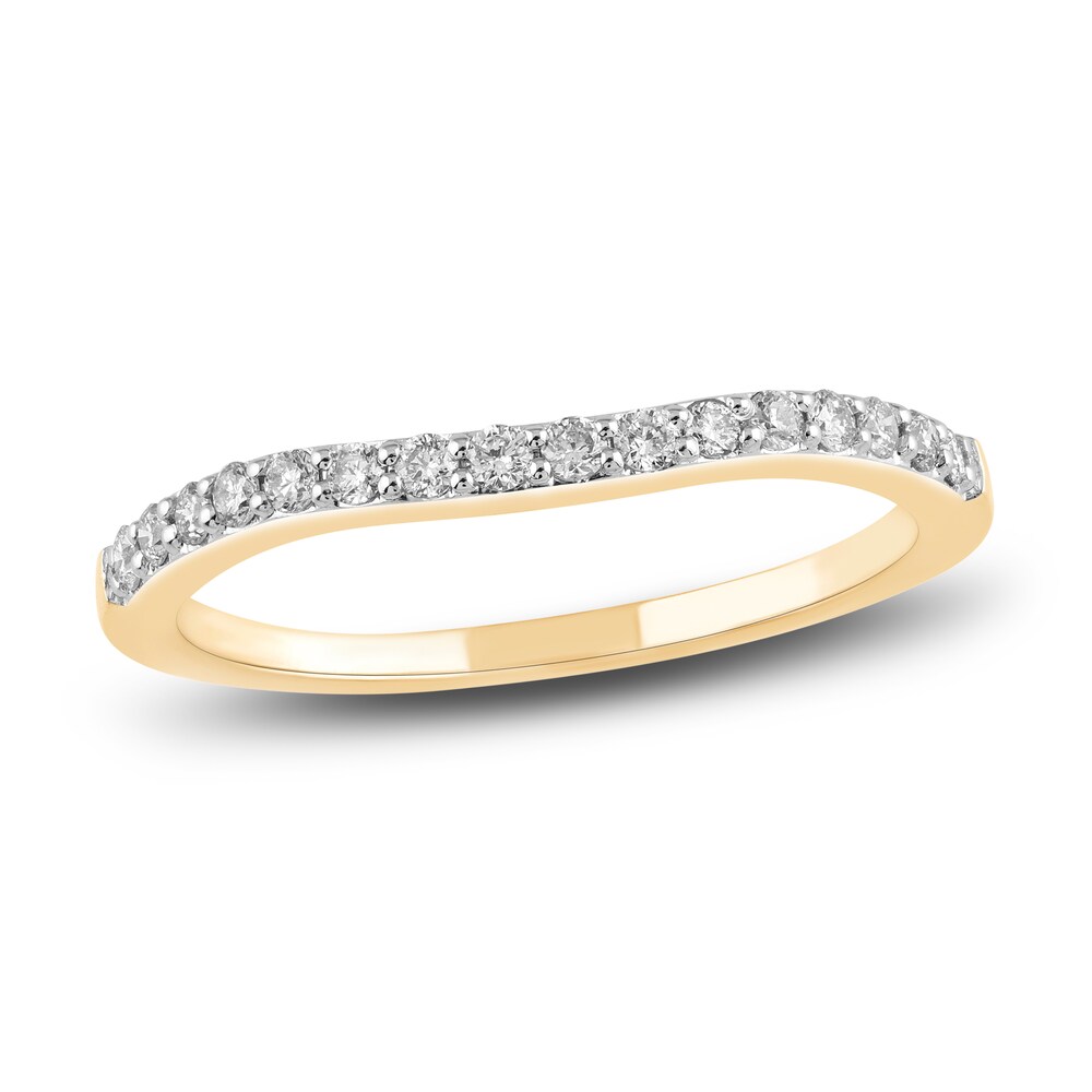 Diamond Contour Wedding Band 1/5 ct tw Round 14K Yellow Gold ctm2lWfW