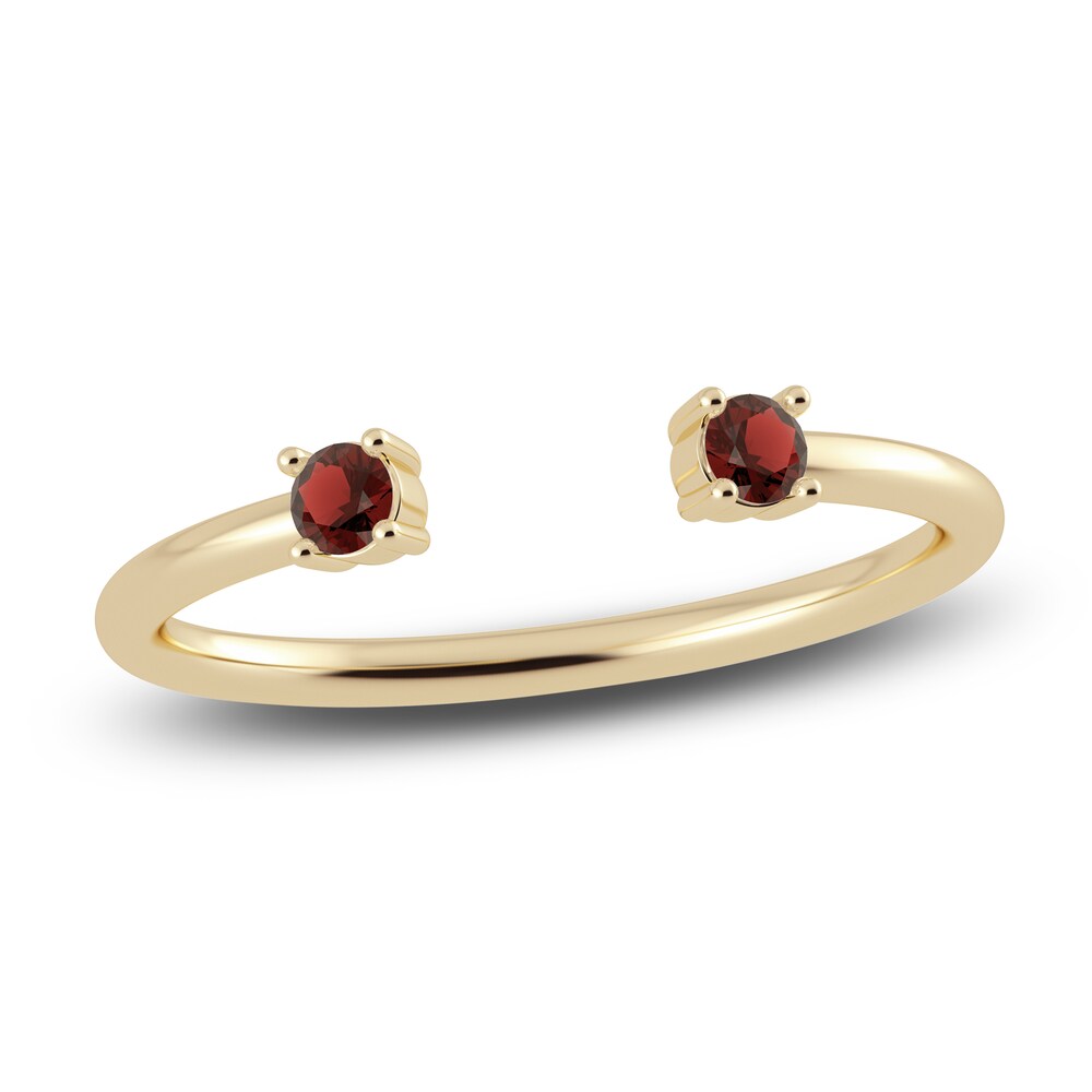 Juliette Maison Natural Garnet Cuff Ring 10K Yellow Gold dCaB4B9l