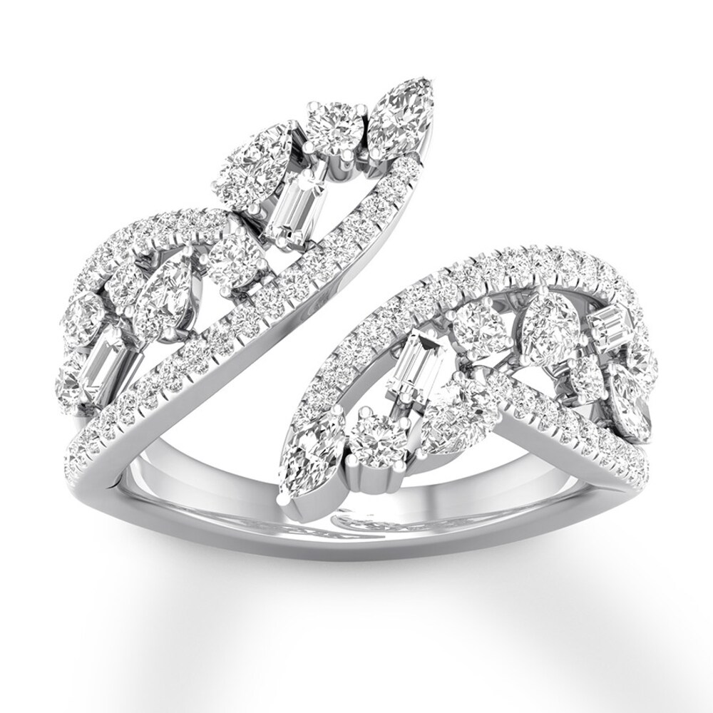 Diamond Ring 1 ct tw Pear-shaped/Marquise/Baguette 14K White Gold dFfbeRQu