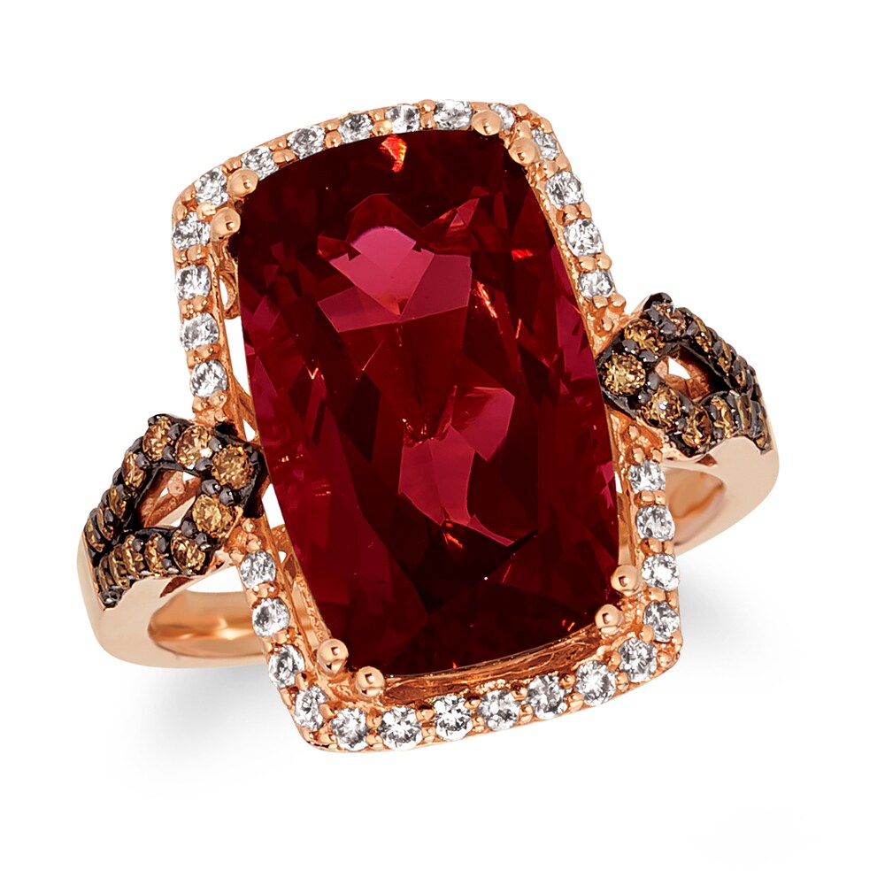 Le Vian Natural Garnet Ring 1/2 ct tw Diamonds 14K Strawberry Gold dRGiXpKT
