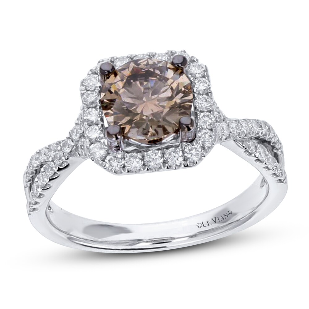 Le Vian Diamond Ring 1-3/4 ct tw Round-cut 18K Vanilla Gold dYiW6mN3
