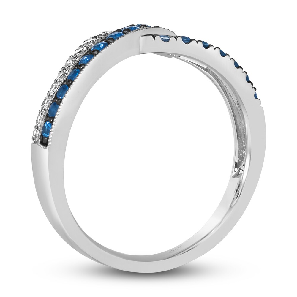 Le Vian Natural Blue Sapphire Ring 1/10 ct tw Diamonds 14K Vanilla Gold dhTiHGIy