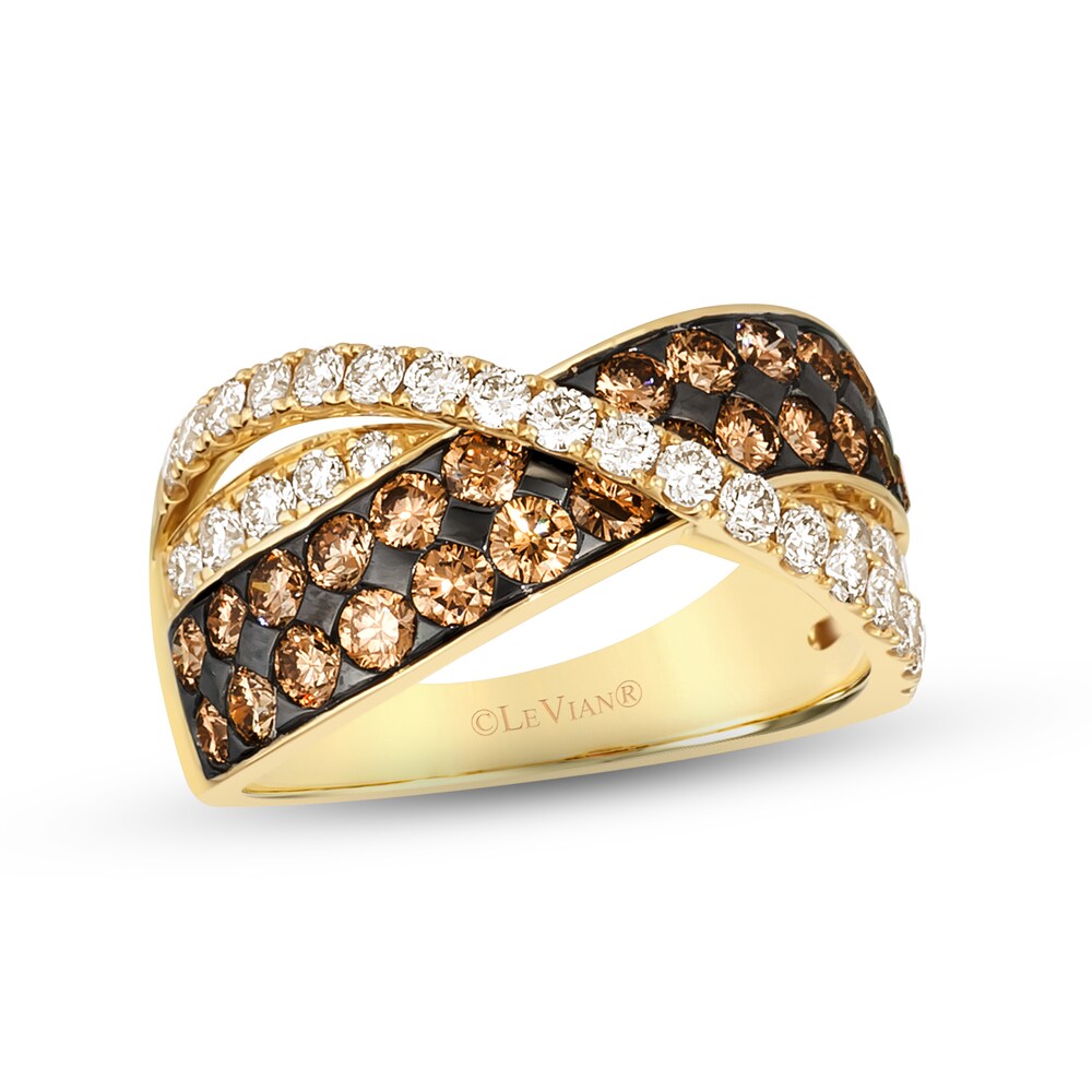 Le Vian Chocolate Diamond Ring 1-7/8 ct tw Round 14K Honey Gold djtivUl1