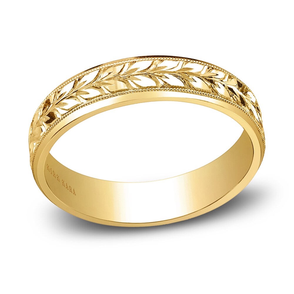 Kirk Kara Men's Floral Wedding Band 14K Yellow Gold dpkdH39k