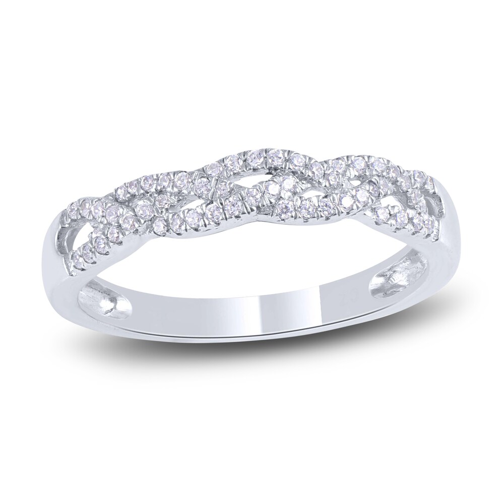 Diamond Stackable Anniversary Band 1/5 ct tw Round 14K White Gold eTGNSo3z