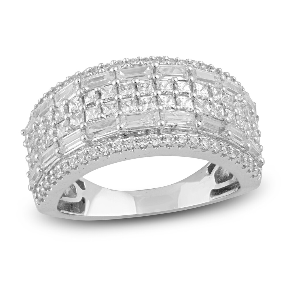 Diamond Anniversary Band 2 ct tw Princess, Baguette & Round 14K White Gold eUb0CKlJ