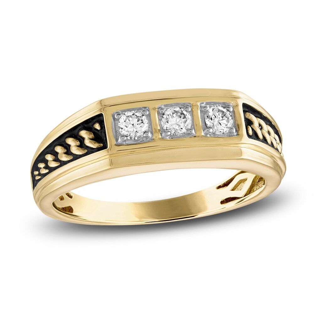 1933 by Esquire Men's Diamond Ring 1/3 ct tw Round 10K Yellow Gold eg4bgz93