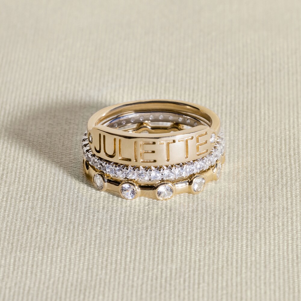 Juliette Maison Diamond Engravable Ring 1/20 ct tw Round 10K Yellow Gold erwRURJd