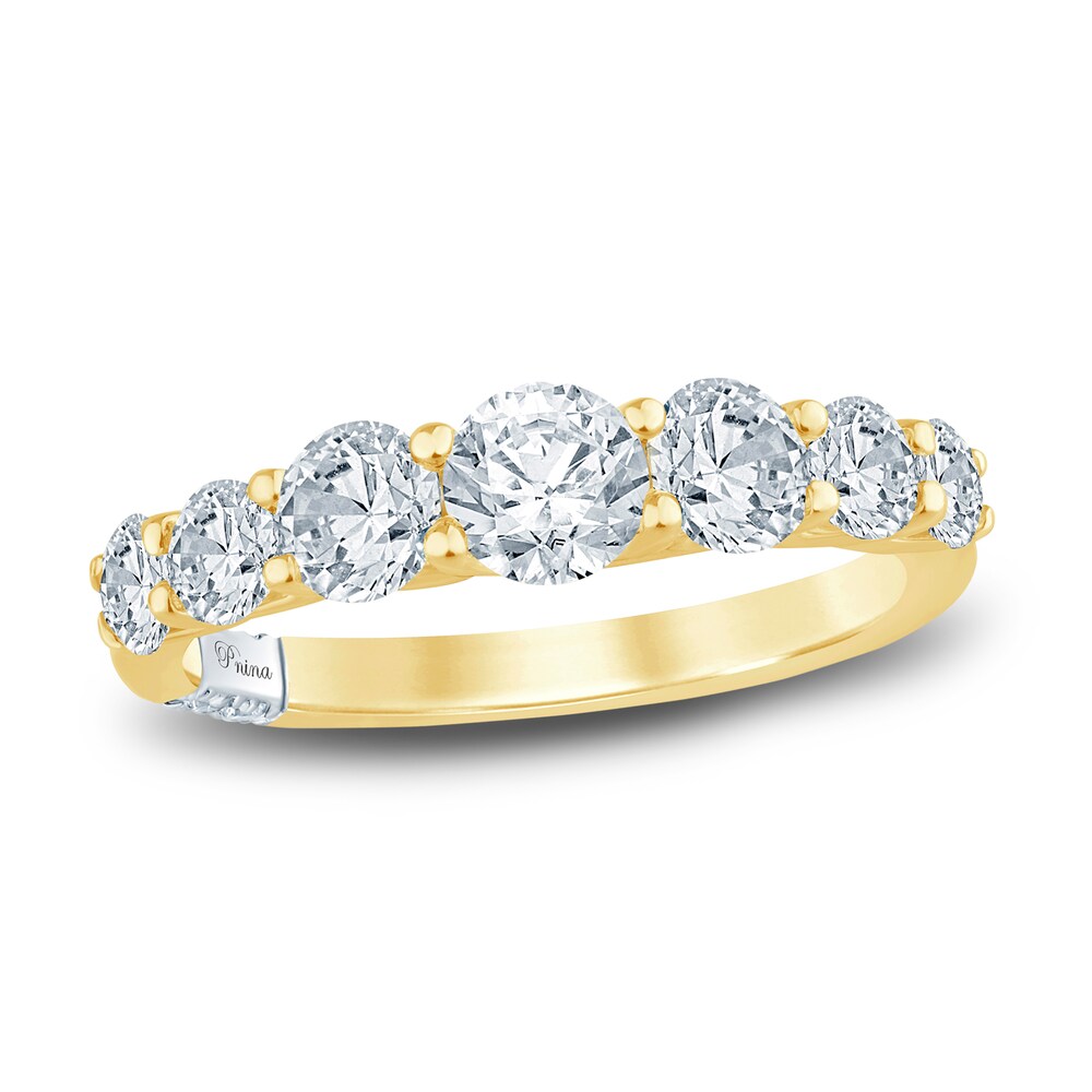 Pnina Tornai Lab-Created Diamond Anniversary Band 1-1/2 ct tw Round 14K Yellow Gold f92Zcs5N