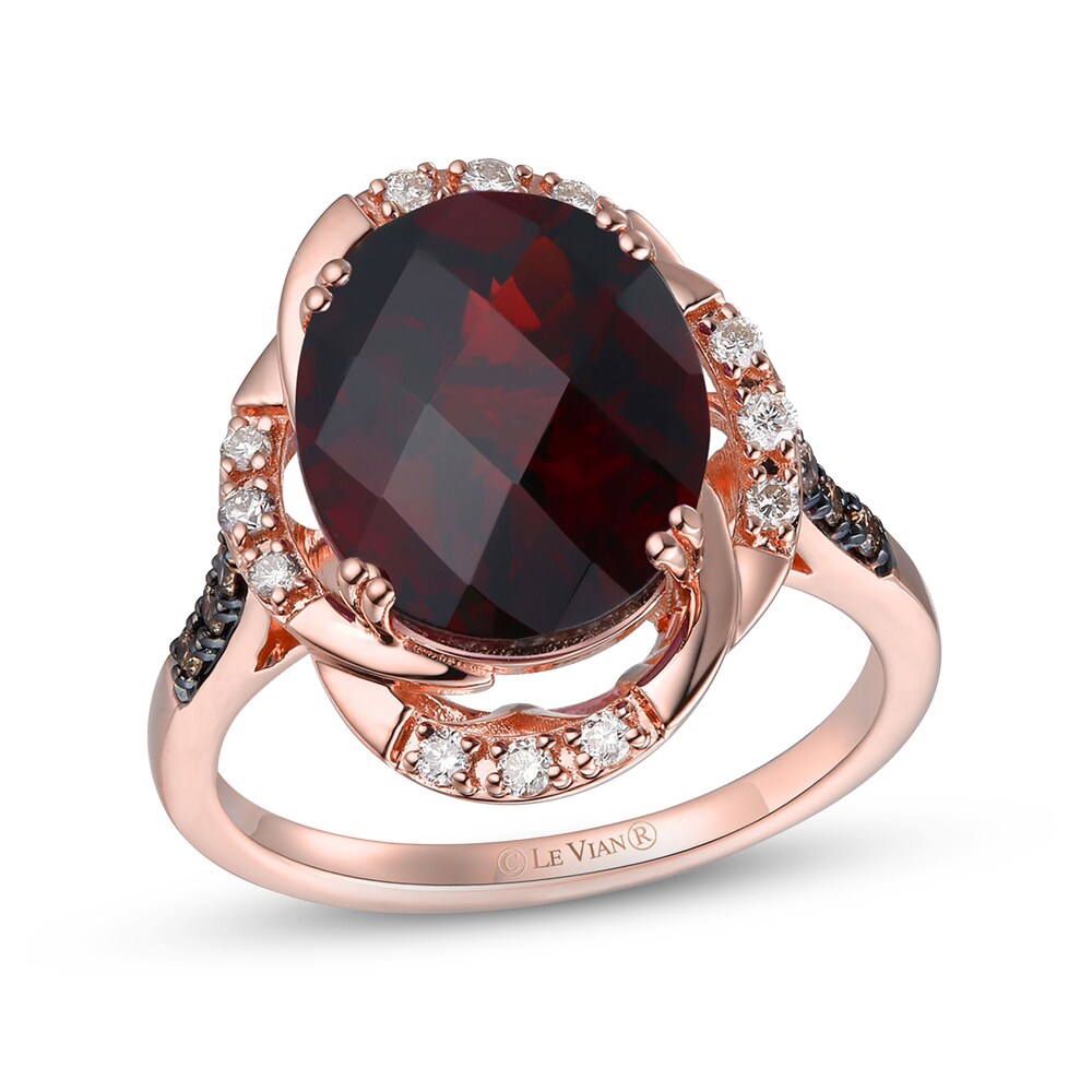 Le Vian Natural Rhodolite Garnet Ring 1/5 ct tw Diamonds 14K Strawberry Gold fAplghxR