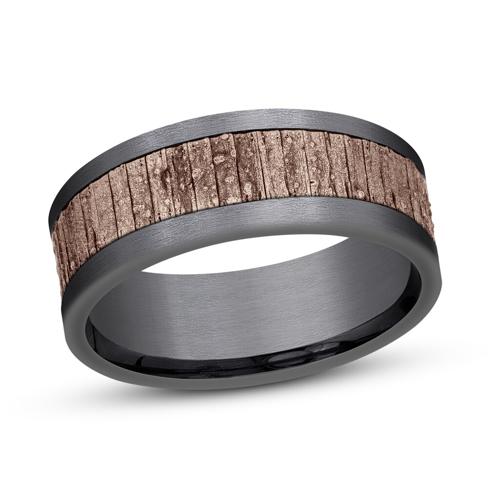 Wedding Band Tantalum/14K Rose Gold fJalTU7N