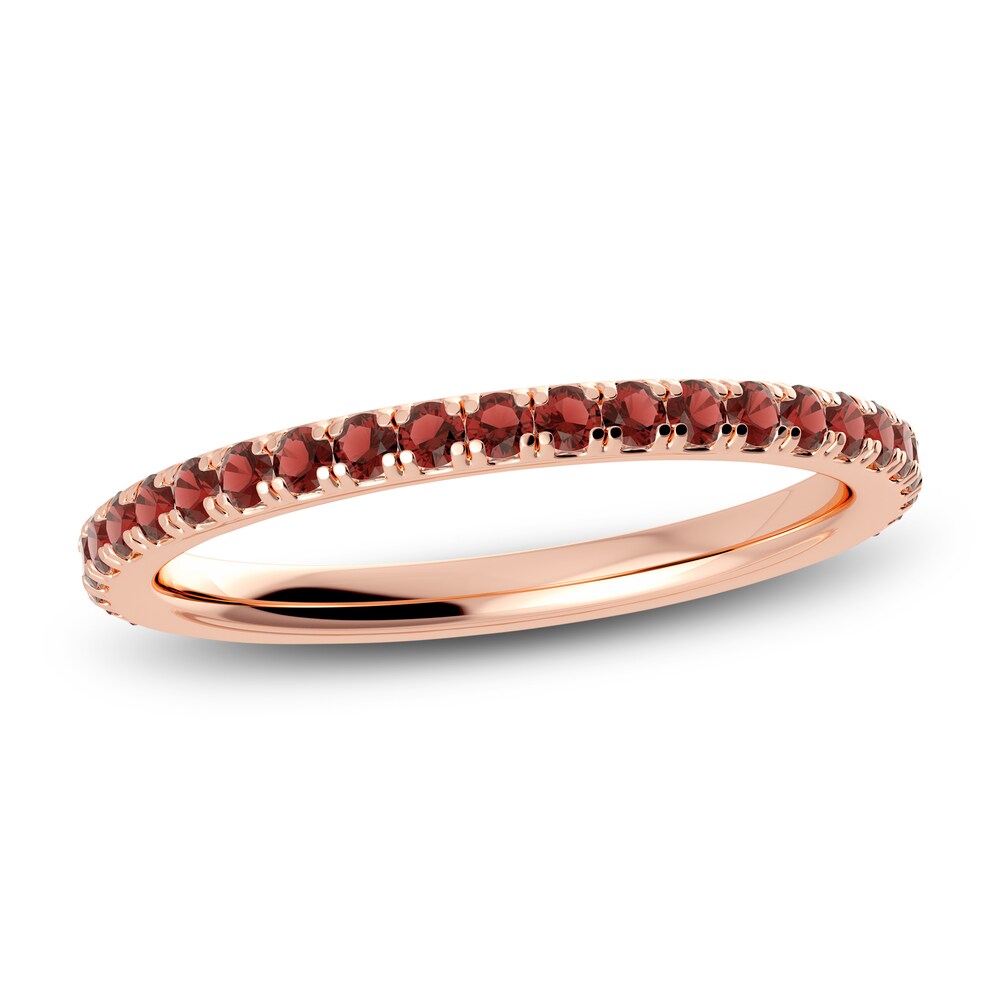 Juliette Maison Natural Garnet Eternity Ring 10K Rose Gold fO3io4oi