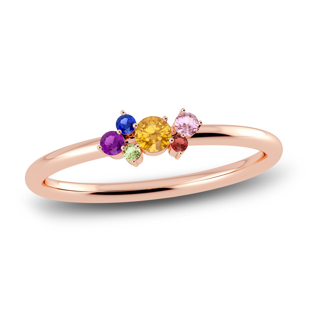 Juliette Maison Natural Multi-Gemstone Constellation Ring 10K Rose Gold fWTSGShm