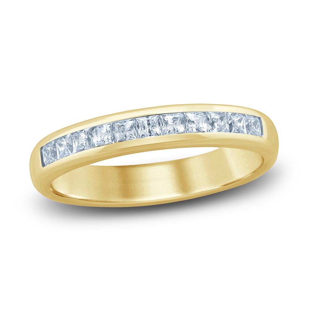 Diamond Anniversary Band 1/2 ct tw Princess 14K Yellow Gold fWlqS5AG