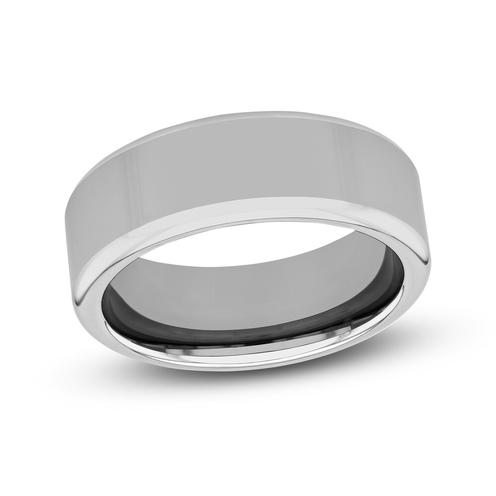 High Polish Wedding Band Tungsten 8mm fa2NTcB4