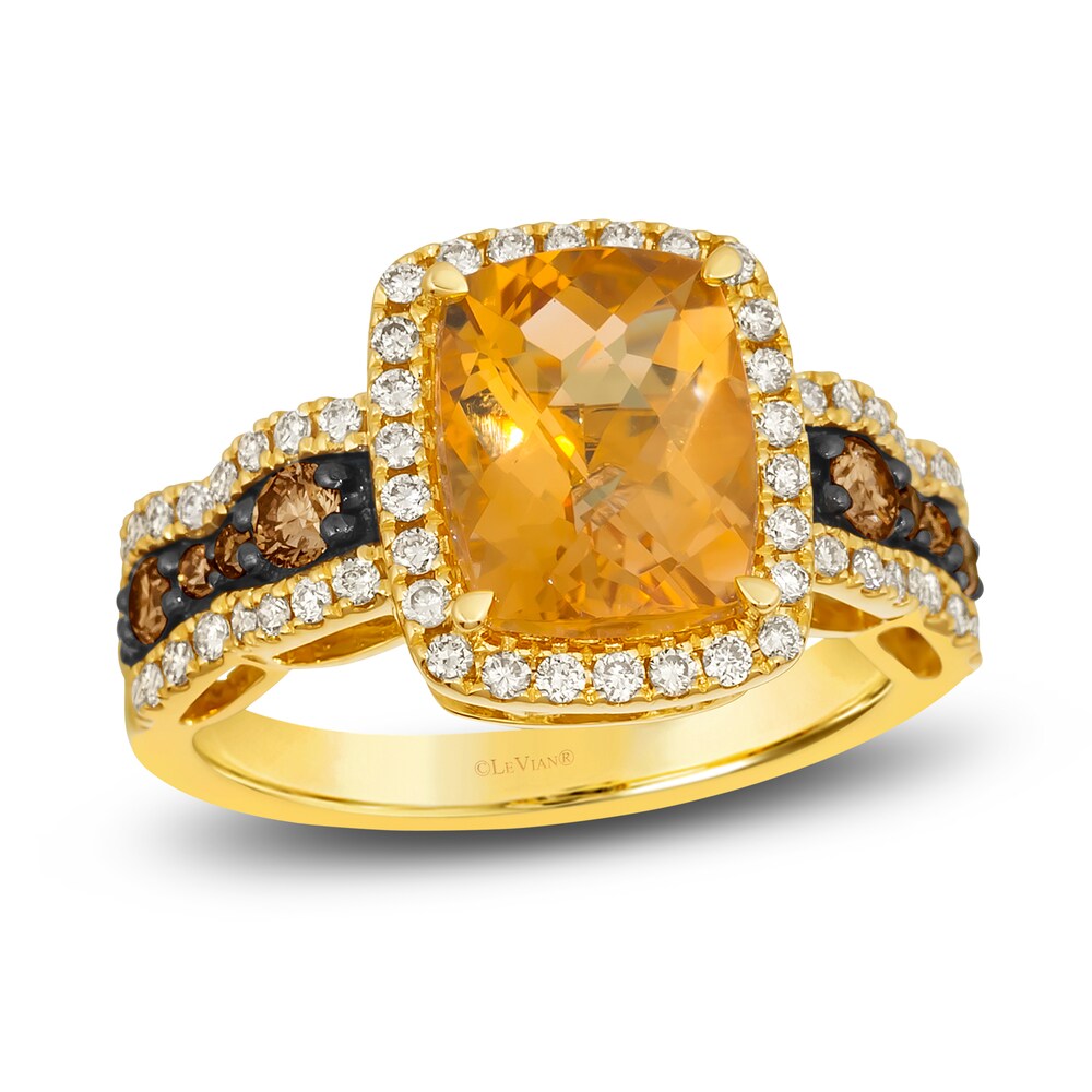 Le Vian Natural Citrine Ring 3/4 ct tw Diamonds 14K Honey Gold fdpqnoG0