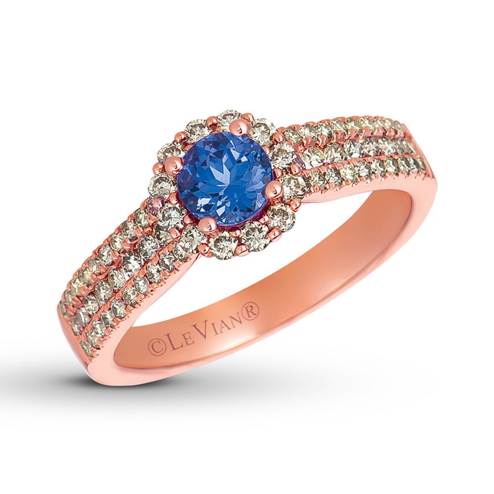 Le Vian Tanzanite Ring 1/2 ct tw Diamonds 14K Strawberry Gold g1gdYDdx