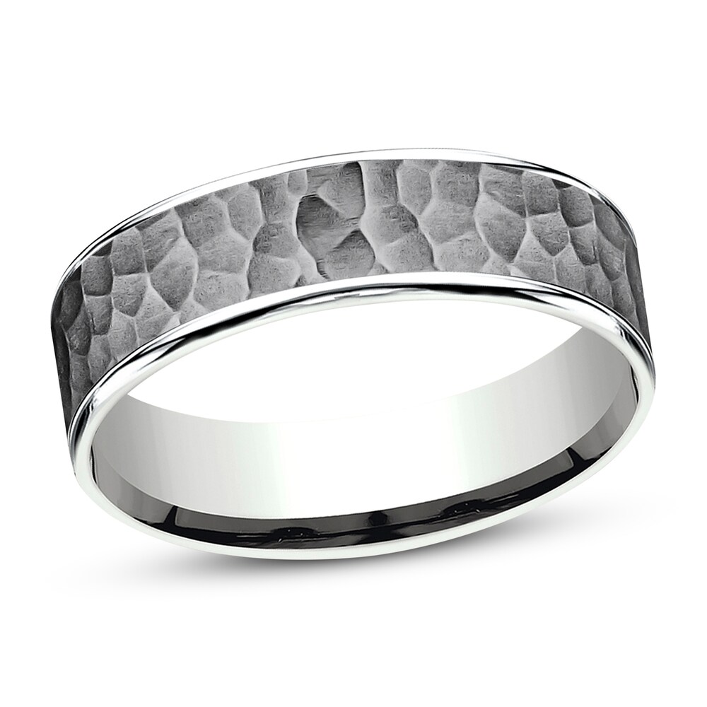 Wedding Band Tantalum/14K White Gold g4CLzGKT