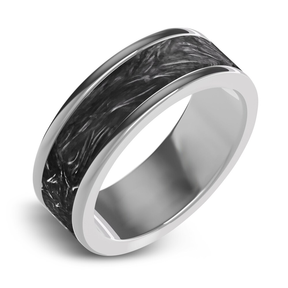 Men\'s Wedding Band Gray Tungsten 8.0mm g4eJftLe