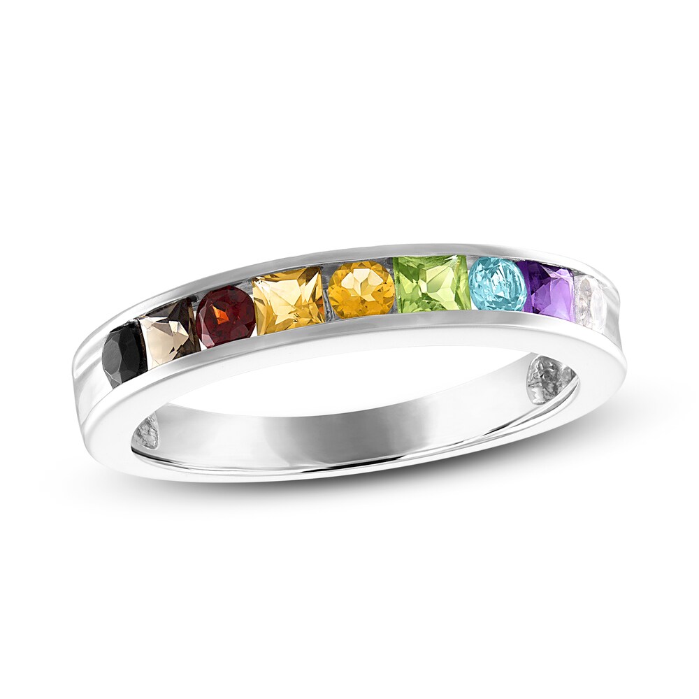 Love Proudly Ring Multi-Color Rainbow 14K White Gold 4MM gIjvjfRP