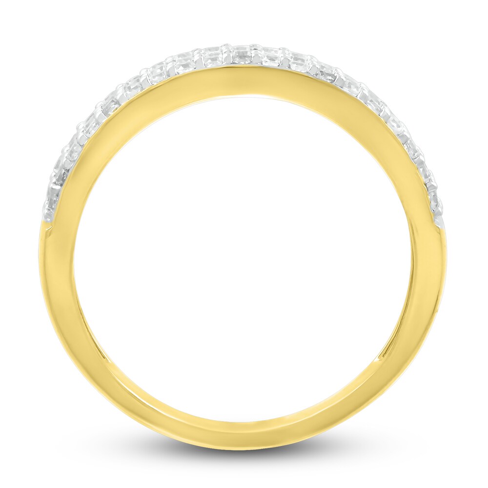 Diamond Triple Row Ring 1/2 ct tw Round 10K Yellow Gold gZslOTzj