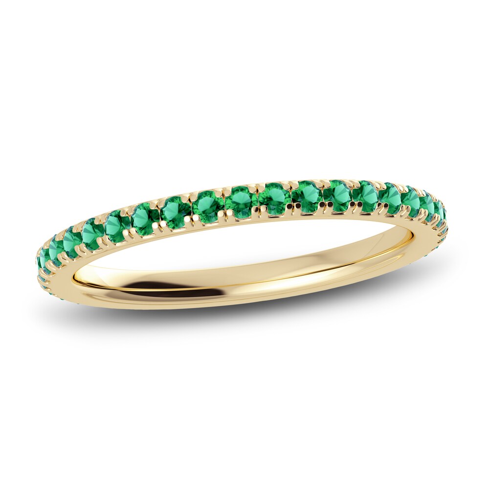 Juliette Maison Natural Emerald Eternity Ring 10K Yellow Gold gxYq8ZMz
