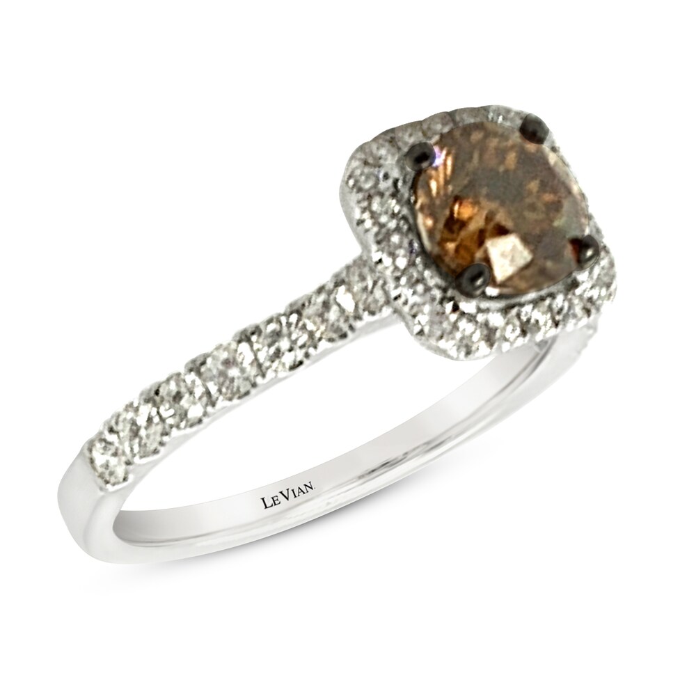 Le Vian Diamond Ring 1-3/8 ct tw Round 18K Vanilla Gold gzcM41hO