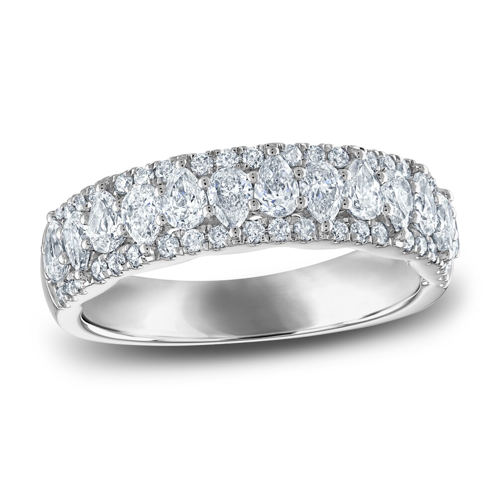 Diamond Anniversary Band 1 ct tw Round/Pear Platinum h449MZor