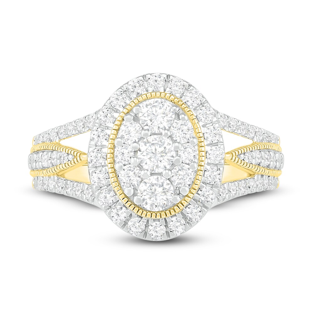 Diamond Ring 1 ct tw Round 14K Yellow Gold h5N3JYwg