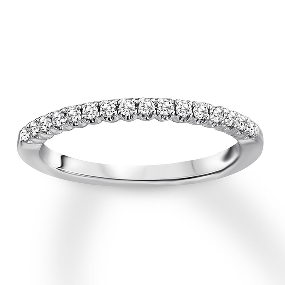 Diamond Wedding Band 1/6 ct tw Round-cut 14K White Gold hMAchfxW