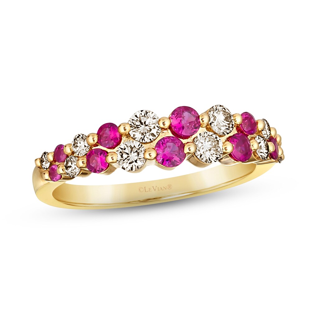 Le Vian Natural Ruby Ring 1/2 ct tw Diamonds 14K Honey Gold hQ1TpeWv