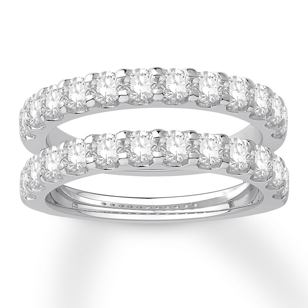 Diamond Enhancer Ring 1-1/2 ct tw Round-cut 14K White Gold hVex0fPg