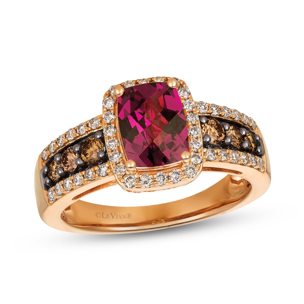 Le Vian Natural Rhodolite Garnet Ring 5/8 ct tw Diamonds 14K Strawberry Gold hY3VtXXn