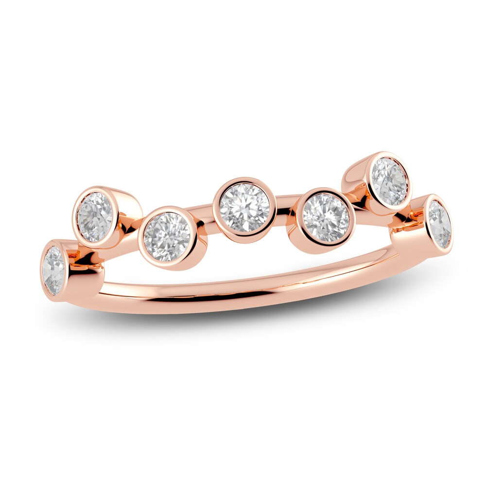 Juliette Maison Natural White Sapphire Ring 10K Rose Gold hahDHH7j