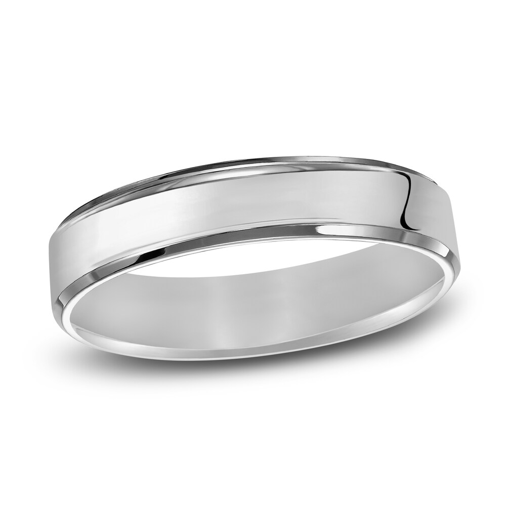 Men's Beveled Edge Wedding Band Platinum 5.0mm hlljBzcT