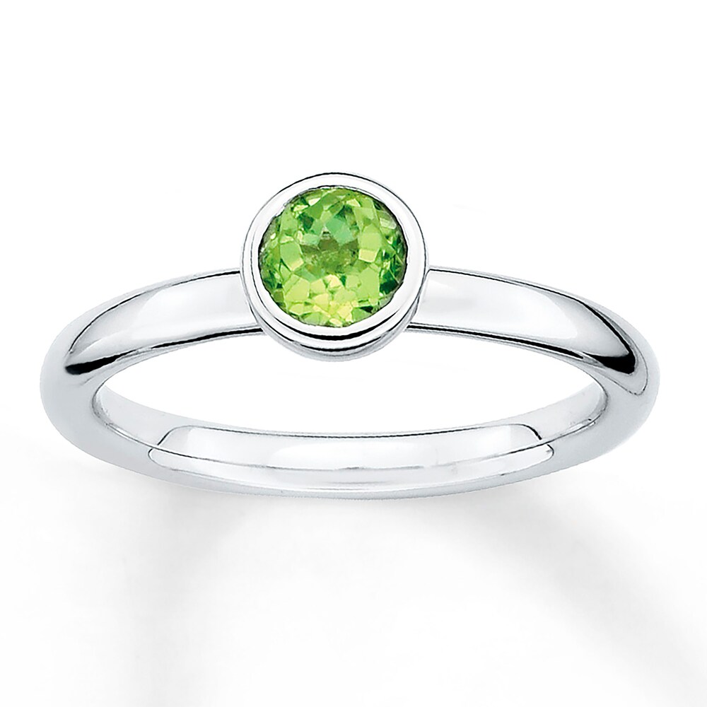 Stackable Peridot Ring Sterling Silver hmToqnkP
