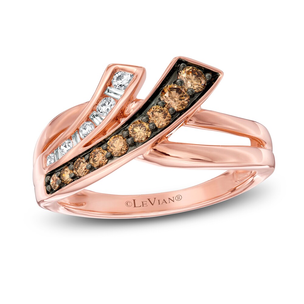 Le Vian Chocolate Diamond Ring 3/8 ct tw 14K Strawberry Gold iHeW4tXR