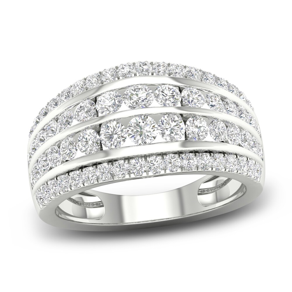 Diamond 4-Row Anniversary Band 1 ct tw Round 14K White Gold iSkm0czA