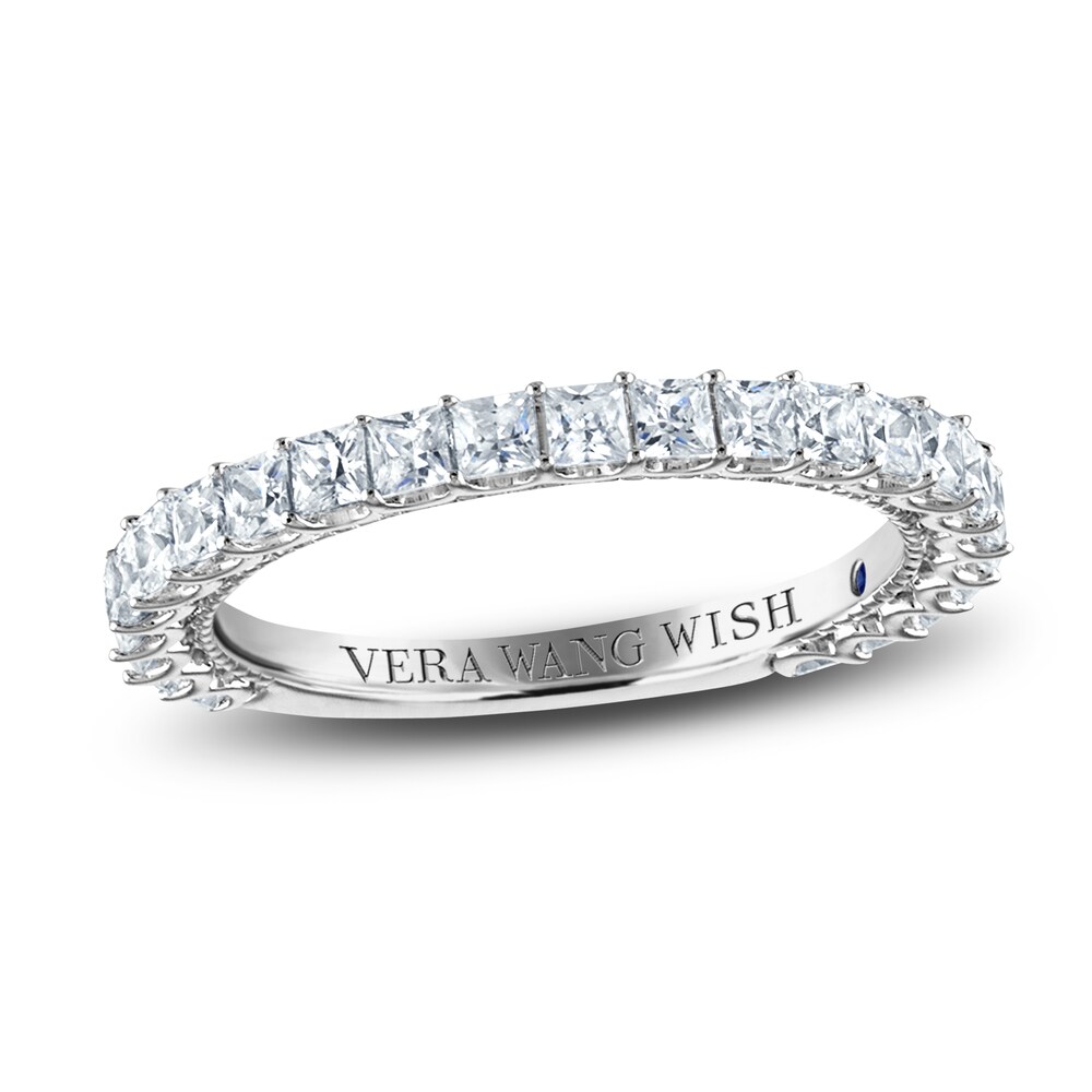 Vera Wang WISH Diamond Wedding Band 1 ct tw Princess 18K White Gold igS6tvtD