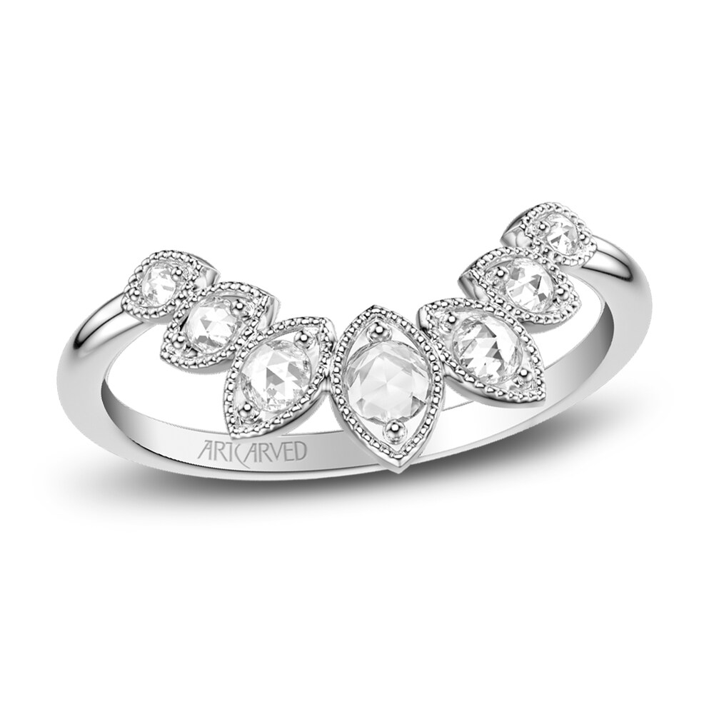 ArtCarved Rose-Cut Diamond Anniversary Band 1/5 ct tw 14K White Gold iznwG3Ip