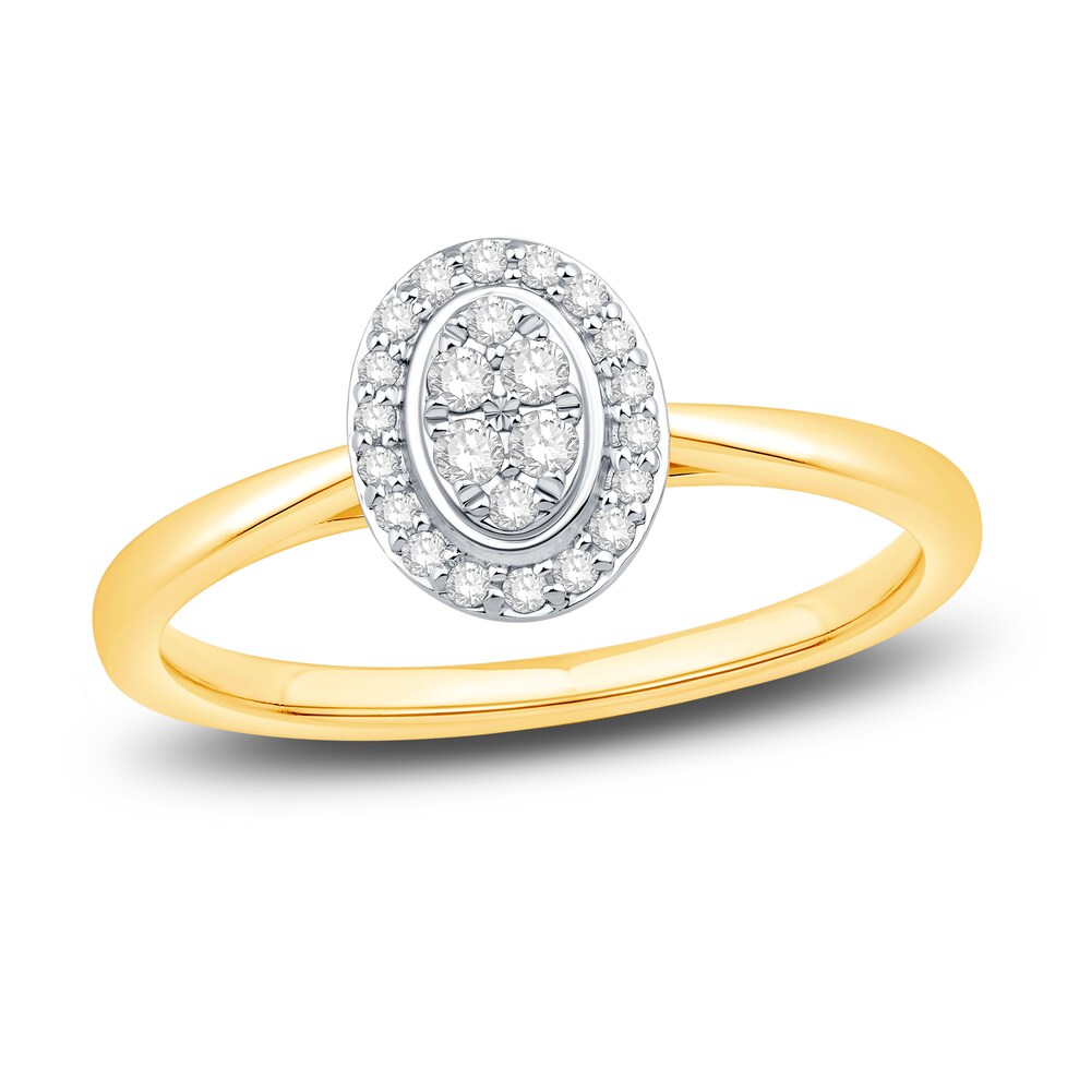 Diamond Promise Ring 1/6 ct tw Round 10K Yellow Gold jHf1M942