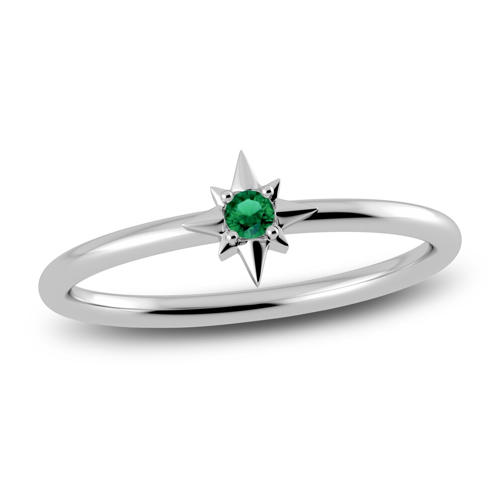 Juliette Maison Natural Emerald Starburst Ring 10K White Gold jIyoS3Vw