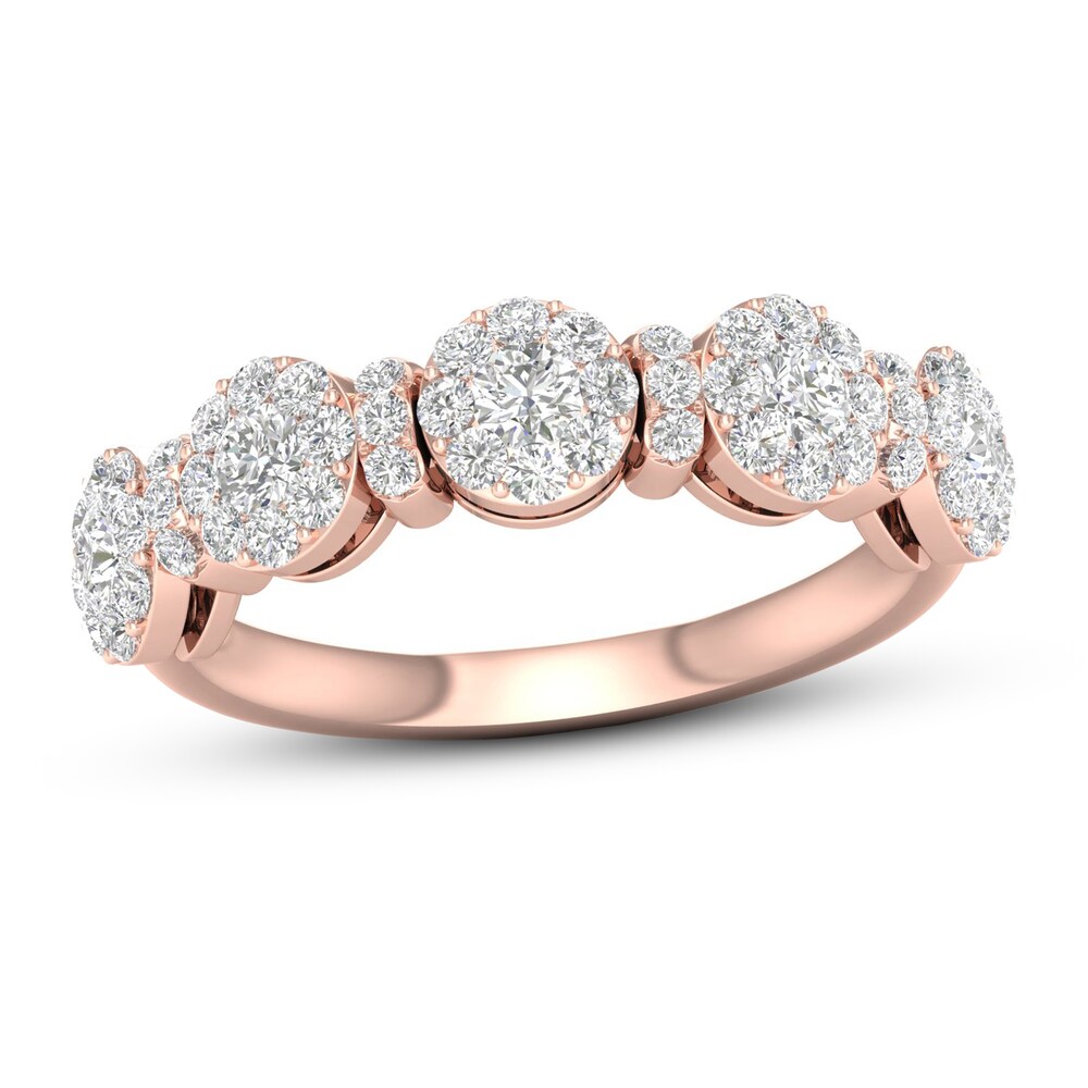 Diamond Anniversary Ring 3/4 ct tw 10K Rose Gold jXSJU9uT