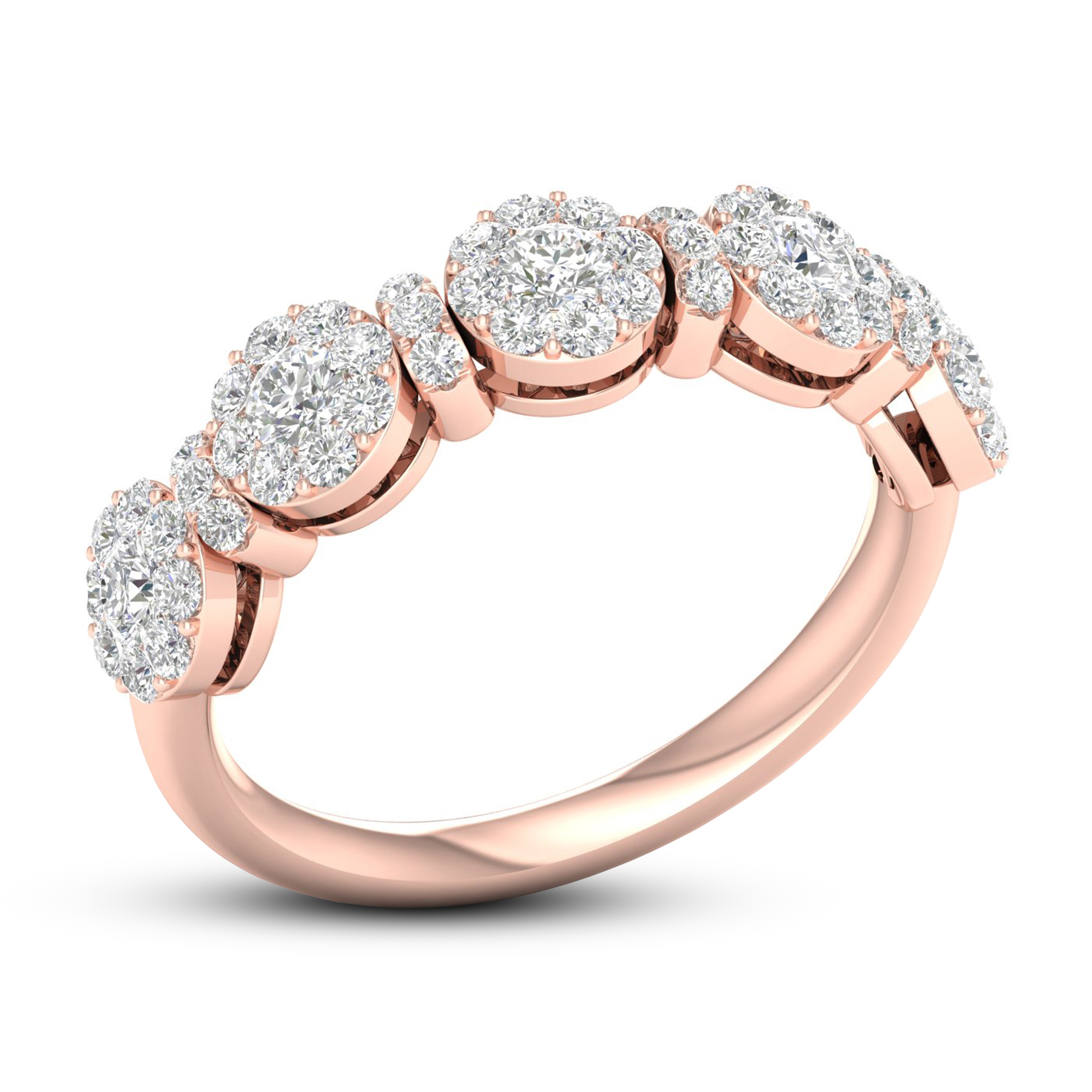 Diamond Anniversary Ring 3/4 ct tw 10K Rose Gold jXSJU9uT