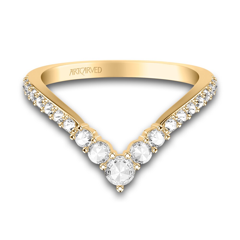 ArtCarved Rose-Cut Diamond Anniversary Band 3/8 ct tw 14K Yellow Gold jYK8SVR5