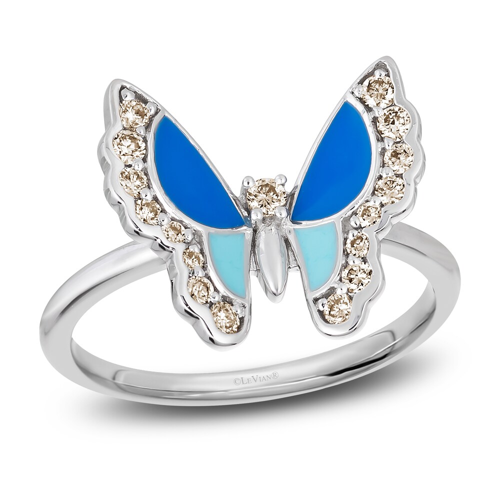 Le Vian Diamond Butterfly Ring 1/4 ct tw Round 14K Vanilla Gold jsx8I1W8