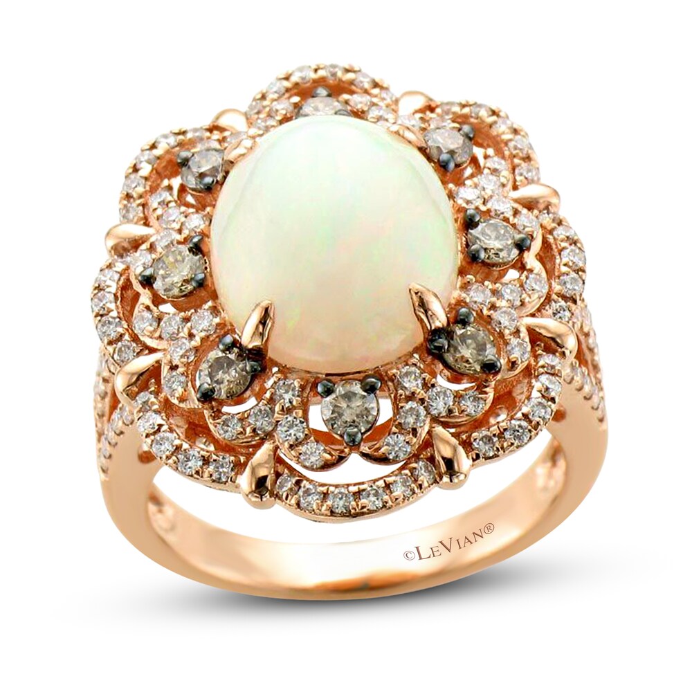 Le Vian Natural Opal Ring 1 ct tw Diamonds 18K Strawberry Gold k1v1ZgQ6