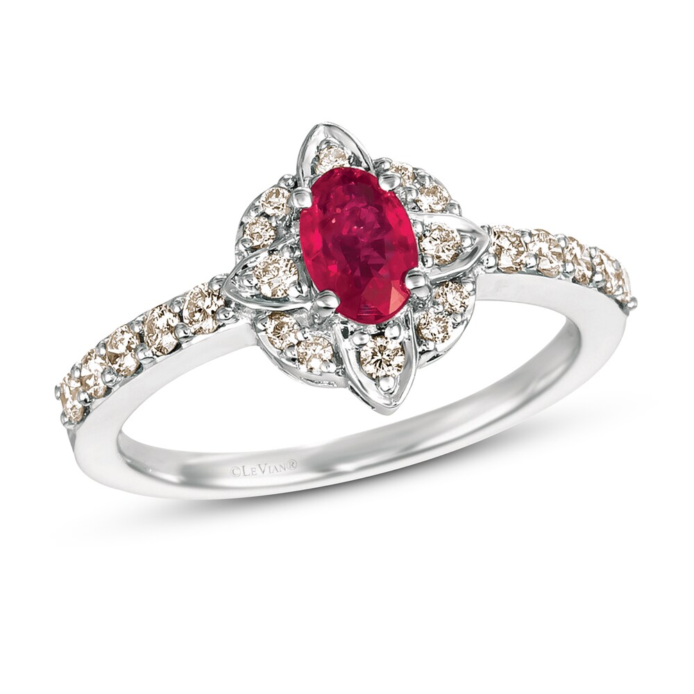 Le Vian Natural Ruby Ring 1/3 ct tw Diamonds 14K Vanilla Gold kZ9fF0nz