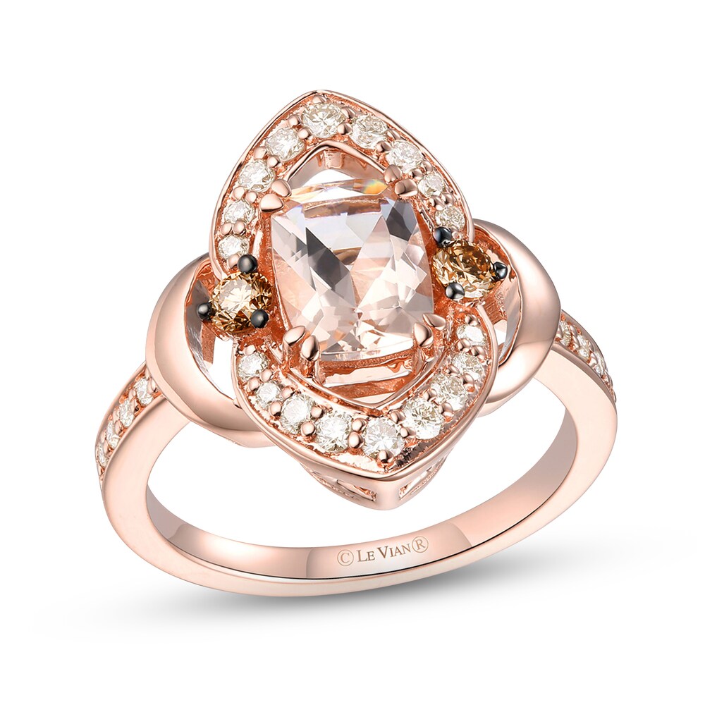 Le Vian Natural Morganite Ring 1/2 ct tw Diamonds 14K Strawberry Gold kkkXjDVy