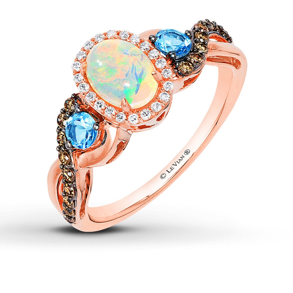 Le Vian Opal Ring 1/4 ct tw Diamonds 14K Strawberry Gold klbTRxs4